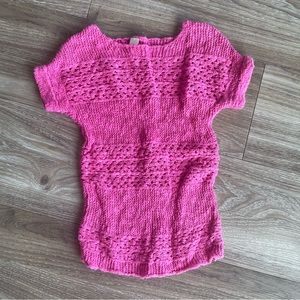 Little Girls Pink Knit Sweater